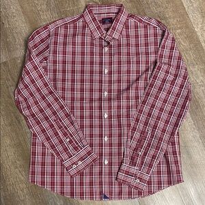 UnTUCKit Red and White Casual Button Down Shirt Large